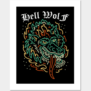 hell wolf Posters and Art